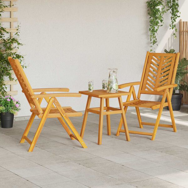 vidaXL Ensemble de salle &agrave; manger pour jardin 3 pcs Marron