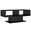 vidaXL Table basse noir brillant 103,5x50x44,5 cm bois d'ingénierie