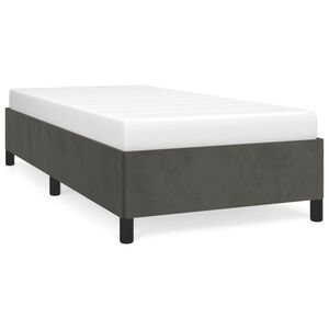 vidaXL Cadre de lit sans matelas gris fonc&eacute; 90x190 cm velours