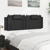 vidaXL Coussin de t&ecirc;te de lit Viana noir 160 cm similicuir