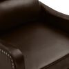 vidaXL Fauteuil de massage marron similicuir brillant