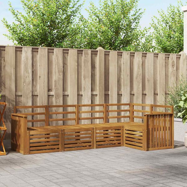 vidaXL Ensembles de canap&eacute;s 5 pcs Naturel Bois d'Acacia Massif