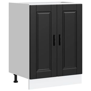 vidaXL Armoire de cuisine Porto noir bois d'ing&eacute;nierie