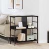 vidaXL &Eacute;tag&egrave;re Ch&ecirc;ne noir 78.5 x 33 x 82 cm Bois d'ing&eacute;nierie