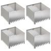vidaXL Bordure de Pelouse 4 pc 60 x 60 x 35 cm Acier Argent&eacute;
