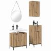 vidaXL Ensemble de mobilier de salle de bain 3 pcs Chêne artisanal