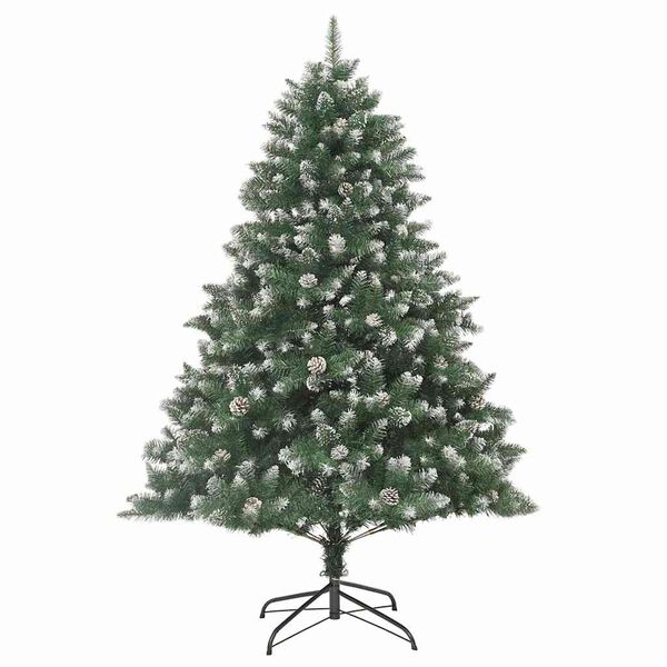 vidaXL Sapin de Noël artificiel avec 300 LED Vert 126 x 126 x 180 cm