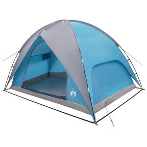 vidaXL Tente de camping avec un abri imperm&eacute;able 4 personne Bleu
