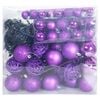 vidaXL Ensemble de Boules de Noël avec 300 LED 120 pcs Lilas Plastique