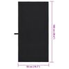 vidaXL Serviettes de sport 2 pcs Noir 100 x 50 cm