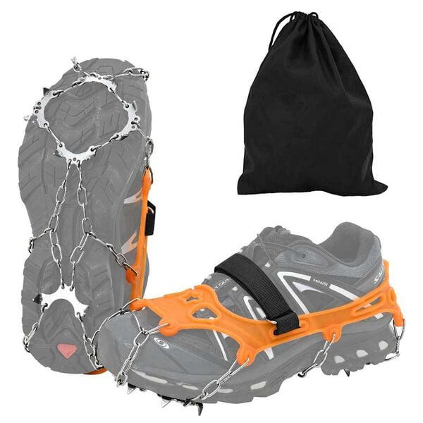 vidaXL Crampons pour chaussures avec 10 pointes Orange S