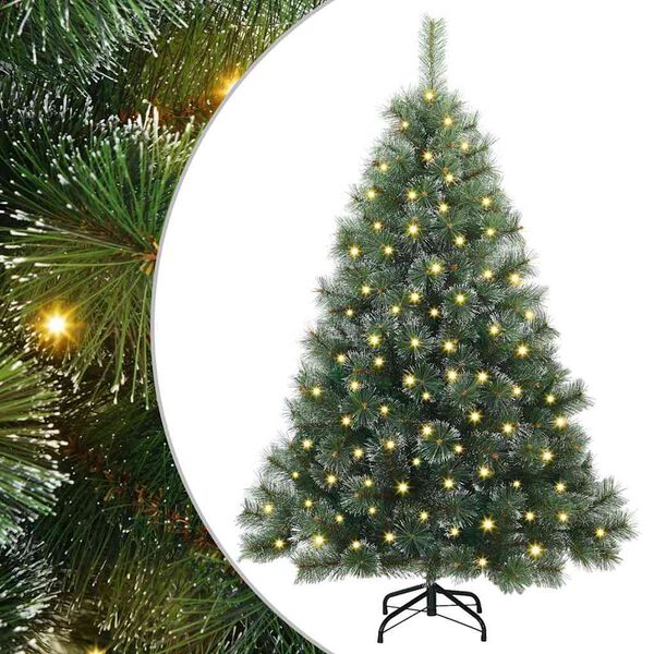 vidaXL Sapin de No&euml;l artificiel avec 150 LED Vert 120 cm PE et PVC
