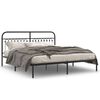 vidaXL Cadre de lit m&eacute;tal sans matelas avec t&ecirc;te de lit noir 183x203cm