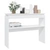vidaXL Table console blanc 102x30x80 cm bois d'ingénierie