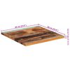 vidaXL Dessus de table carr&eacute; 60x60 cm 25-27 mm Bois de r&eacute;cup&eacute;ration