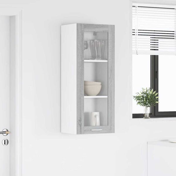 vidaXL Armoire suspendue avec stockage Gris Sonoma 40 x 31 x 100 cm