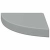 vidaXL &Eacute;tag&egrave;res d'angle flottantes 4 pcs gris 25x25x3,8 cm MDF