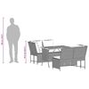 vidaXL Salon de jardin avec coussins 3 pcs gris r&eacute;sine tress&eacute;e