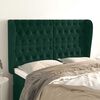 vidaXL T&ecirc;te de lit avec oreilles Vert fonc&eacute; 163x23x118/128 cm Velours