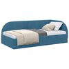 vidaXL Cadre de lit d'angle Bleu 80 cm x 200 cm Velours