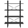 vidaXL Biblioth&egrave;que &agrave; 4 niveaux gris 100x30x140 cm bois d'ing&eacute;nierie