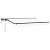 vidaXL Cadre de store manuel avec LEDs Blanc et anthracite 3,5 x 2,5 m