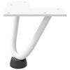 vidaXL Pieds en &eacute;pingle &agrave; cheveux pour table basse 4 pi&egrave;ces Blanc 10 cm Acier massif