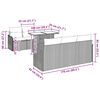 vidaXL Ensemble de canapé de jardin 7 pcs Marron Poly rotin