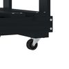 vidaXL Porte-b&ucirc;ches avec roulettes noir 76,5x40x108 cm bois massif pin