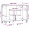 vidaXL Table Console avec étagère chêne artisanal 100 x 35 x 75 cm