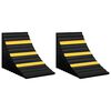 vidaXL Cales de roue 2 pcs 29x16x19 cm Caoutchouc