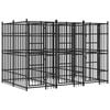 vidaXL Chenil d'ext&eacute;rieur pour chiens Acier 5,53 m&sup2;