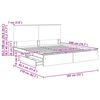 vidaXL Lit de Rangement Gris Sonoma 180 x 200 cm Bois d'ing&eacute;nierie