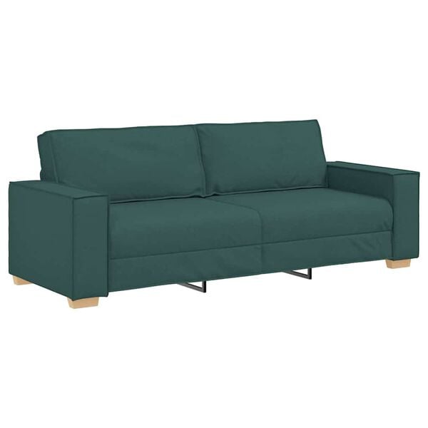 vidaXL Canap&eacute; Vert fonc&eacute; 220 x 78 x 84 cm tissu