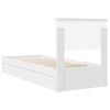 vidaXL Lit de Rangement Blanc 75 x 190 cm Bois d'ing&eacute;nierie