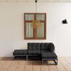 vidaXL Salon de jardin 4 pcs avec coussins Bois de pin massif