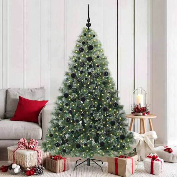 vidaXL Sapin de No&euml;l artificiel avec 300 LED Vert 180 cm PE et PVC