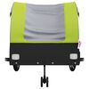 vidaXL Remorque de v&eacute;lo noir et vert 45 kg fer