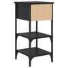 vidaXL Cabinet de chevet 2 pcs Ch&ecirc;ne noir 33,5 x 36 x 70 cm