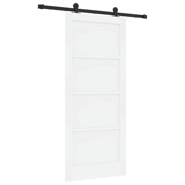 vidaXL Porte coulissante ORKDAL Blanc 86 x 198,5 cm Pin massif