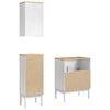 vidaXL Ensemble de mobilier de salle de bain FLORO 3 pcs Blanc