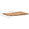 vidaXL Dessus de table Bois d'acacia massif 100x(50-60)x3,8 cm