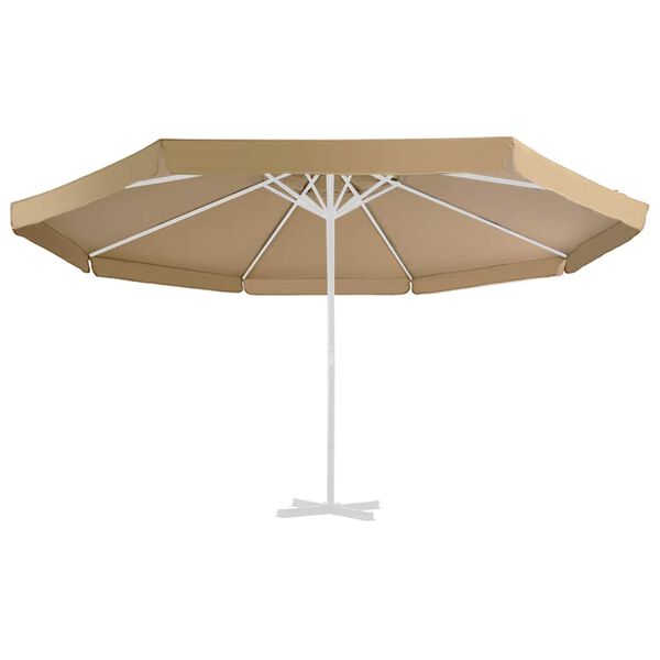 vidaXL Tissu de remplacement pour parasol d'ext&eacute;rieur Taupe 515 cm