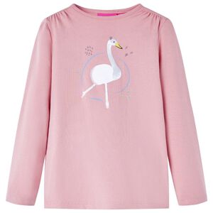 T-shirt enfants à manches longues rose clair 92