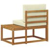 vidaXL Canap&eacute; d'ext&eacute;rieur en bout avec coussin Naturel 91 x 63 x 73 cm