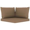 vidaXL Salon de jardin 6 pcs avec coussins taupe