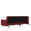 vidaXL Canap&eacute;-lit &agrave; 2 places Rouge bordeaux Tissu