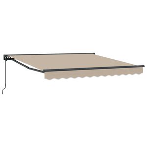 vidaXL Cadre d'auvent Beige 300 x 250 cm Polyester avec rev&ecirc;tement PU