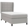 vidaXL Sommier &agrave; lattes de lit avec matelas Gris clair 80x200 cm Tissu