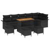 vidaXL Ensemble de canap&eacute; de jardin 10 pc Noir polyrotin
